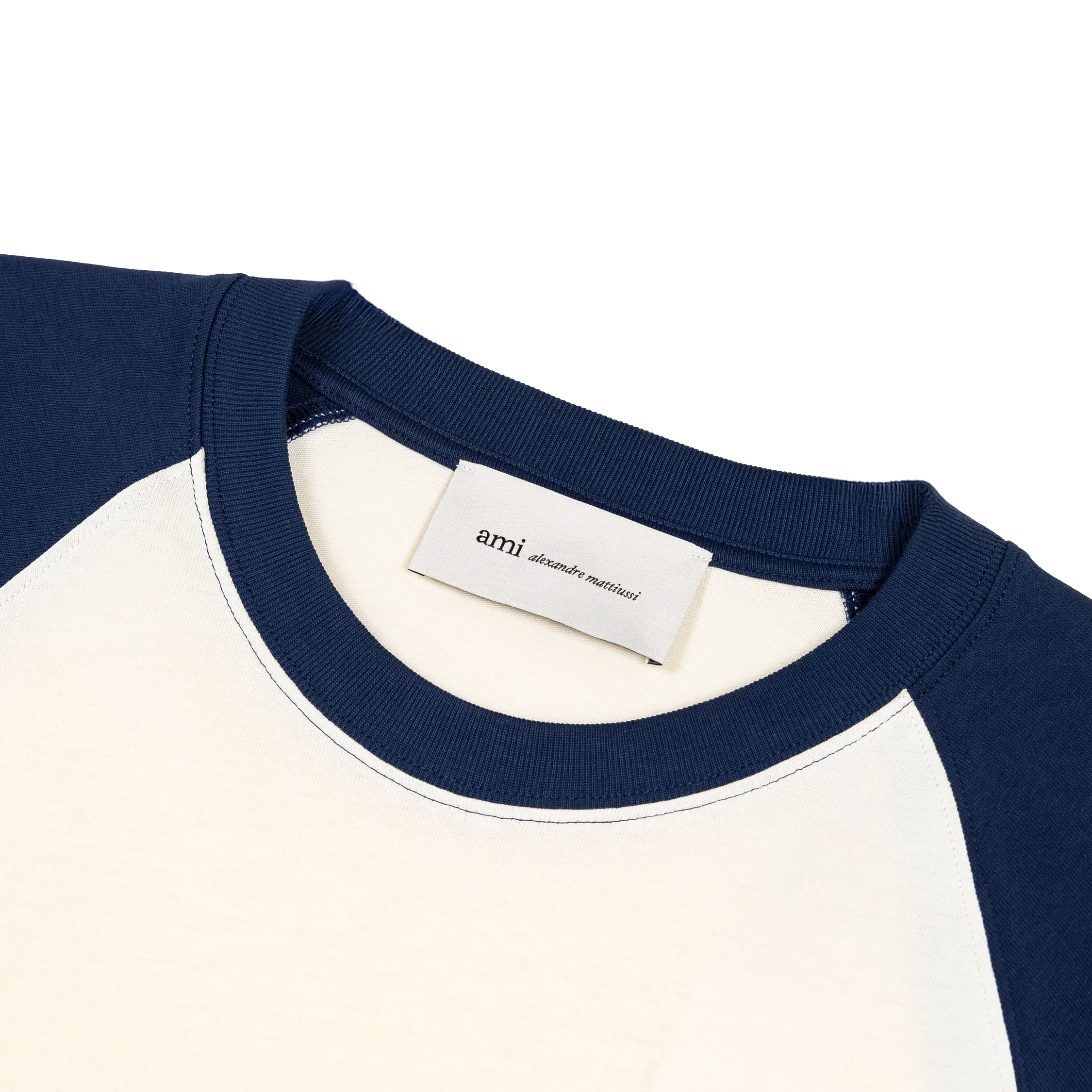 AMI Paris	Ami De Coeur Knitted Patch T-Shirt - Image 2