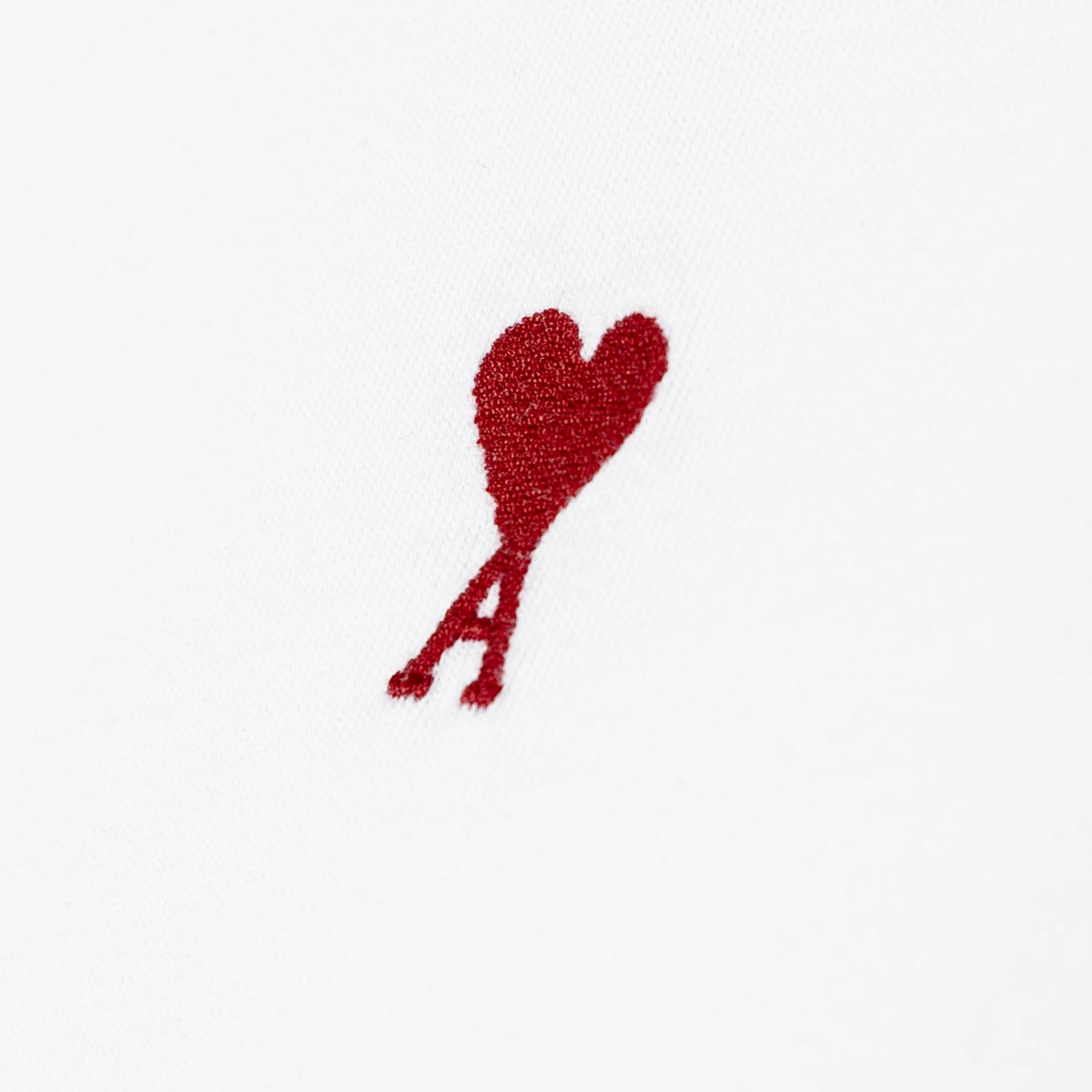 AMI Paris	Red Ami De Coeur Long Sleeve T-Shirt - Image 3