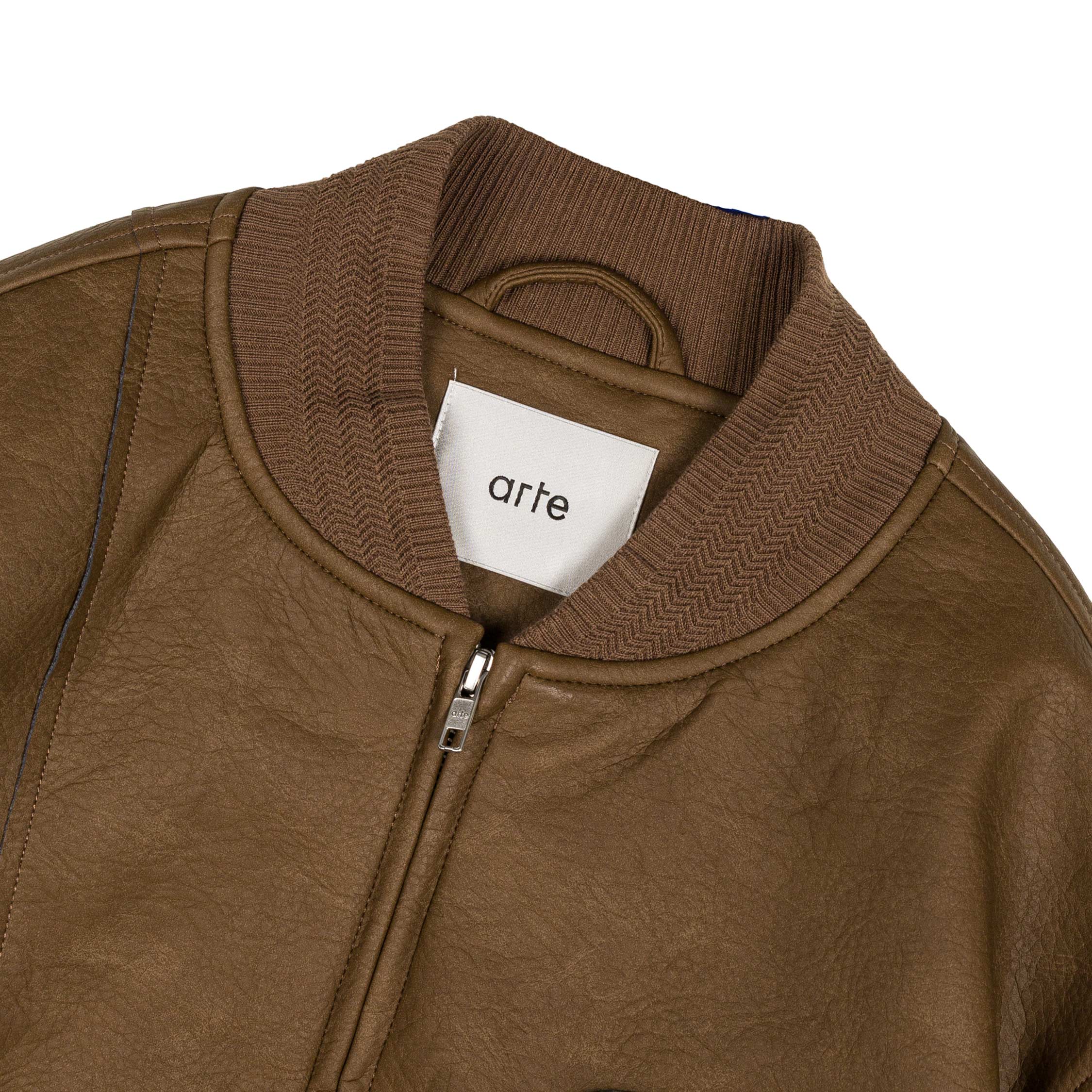 Arte Antwerp Leather Varsity Jacket - Image 3