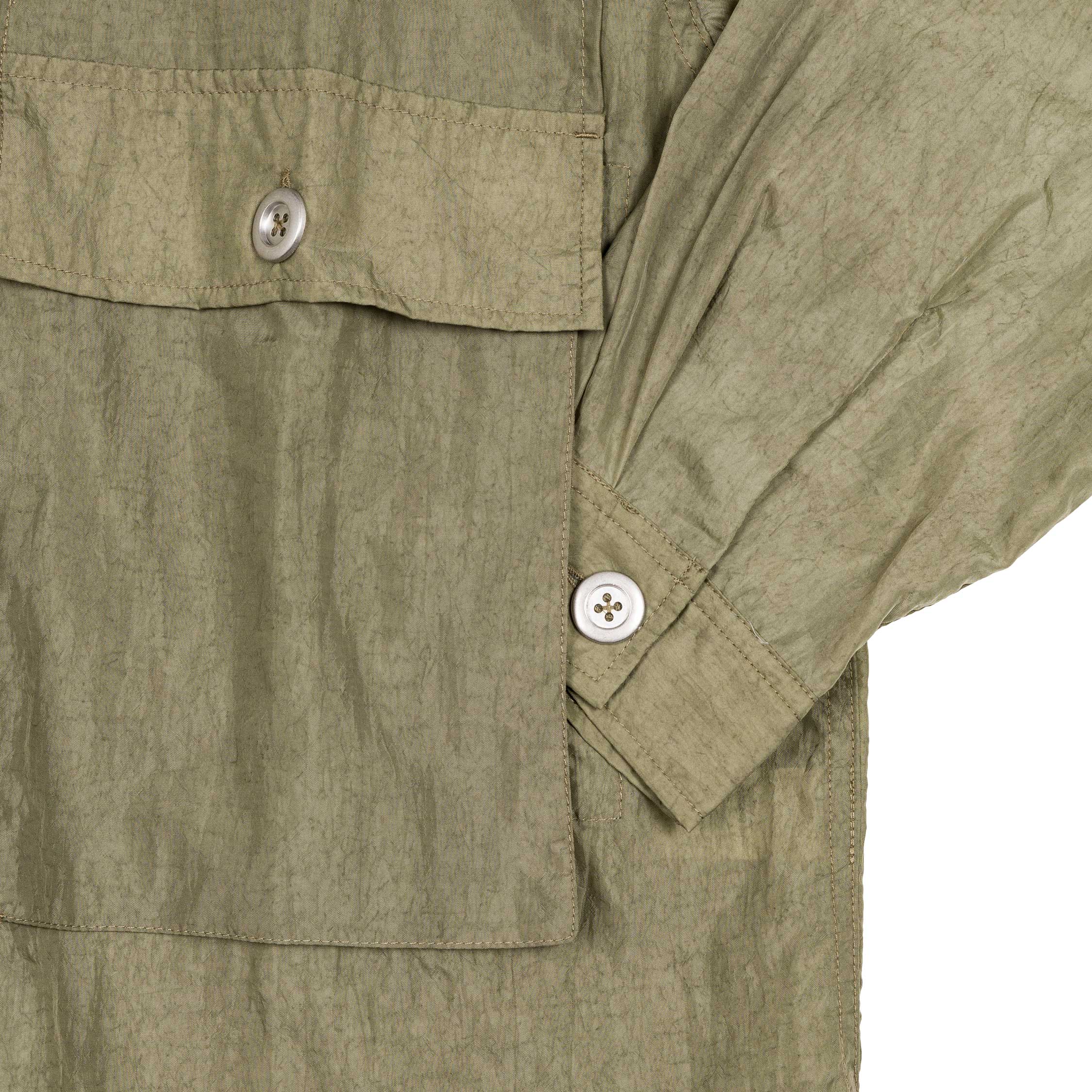 Brain Dead Cropped Nylon Button Up Shirt - Image 4