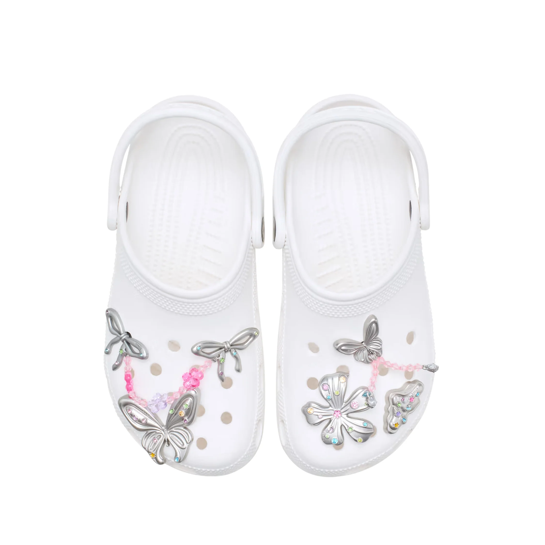 Crocs Silver Meta Gem Fantasy Jibbitz 5-Pack - Image 3