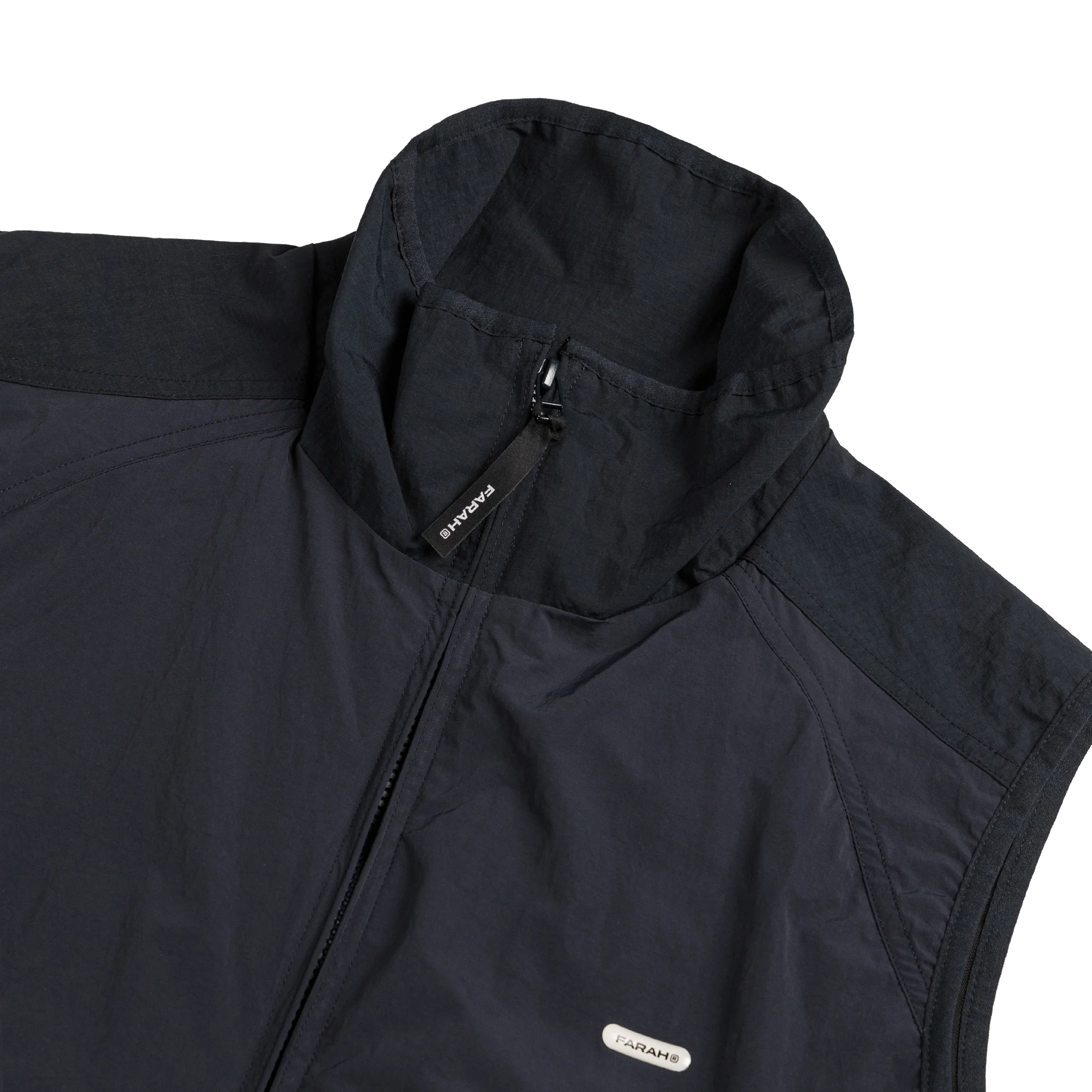 Farah Japan Stand Collar Zip Up Vests - Image 3