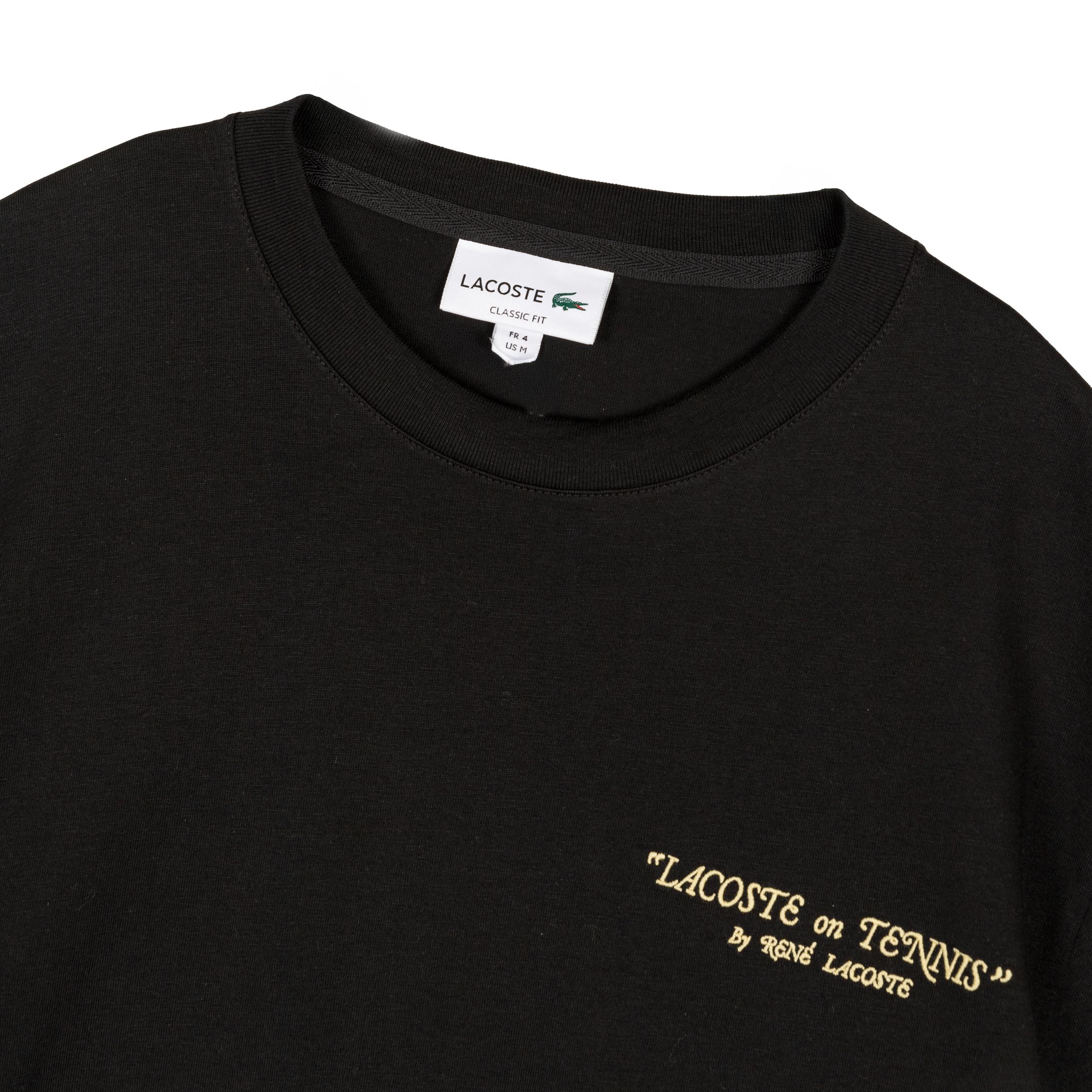 Lacoste	Embroidered Cotton T-Shirt - Image 3