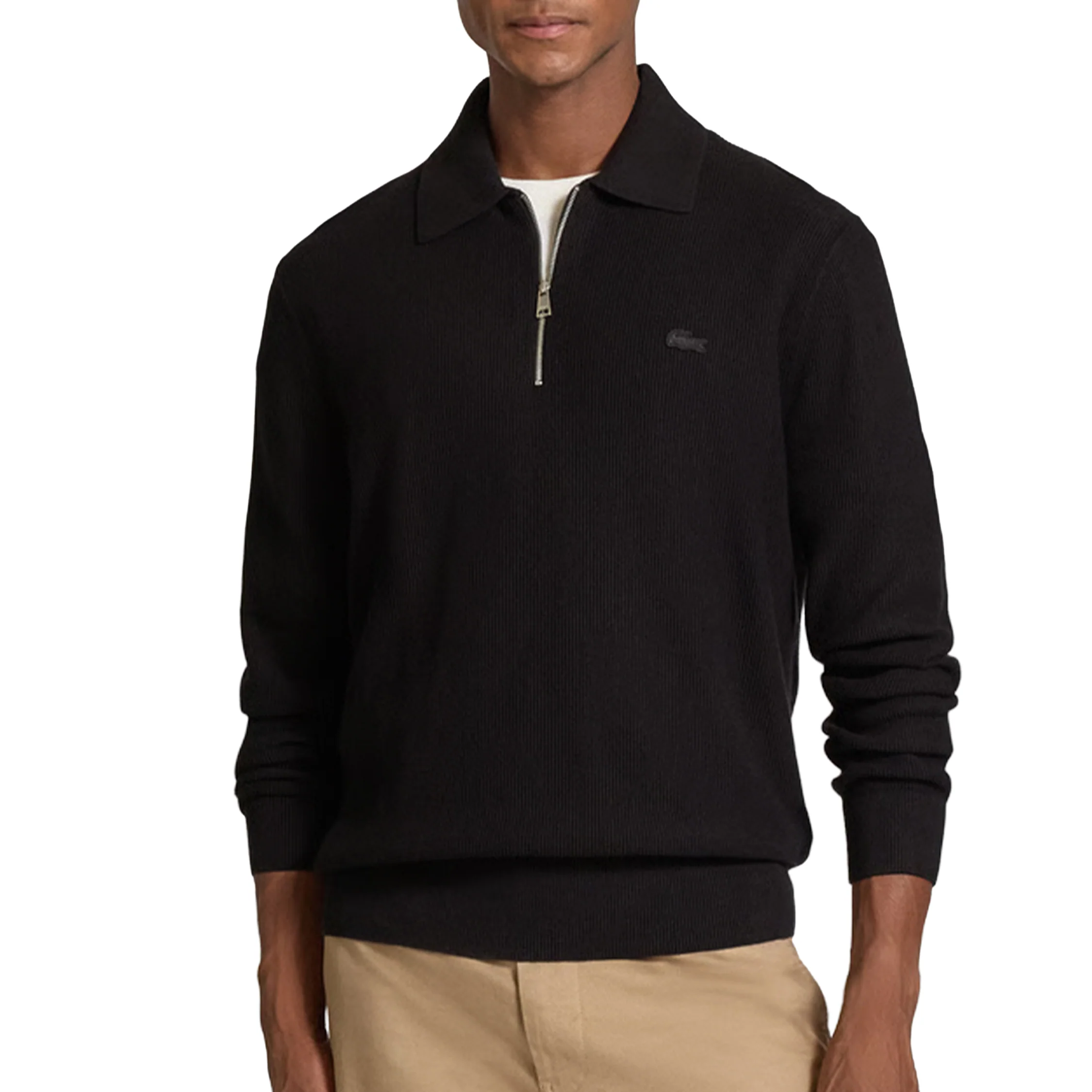 Lacoste Half-Zip Polo Collar Sweater - Image 2