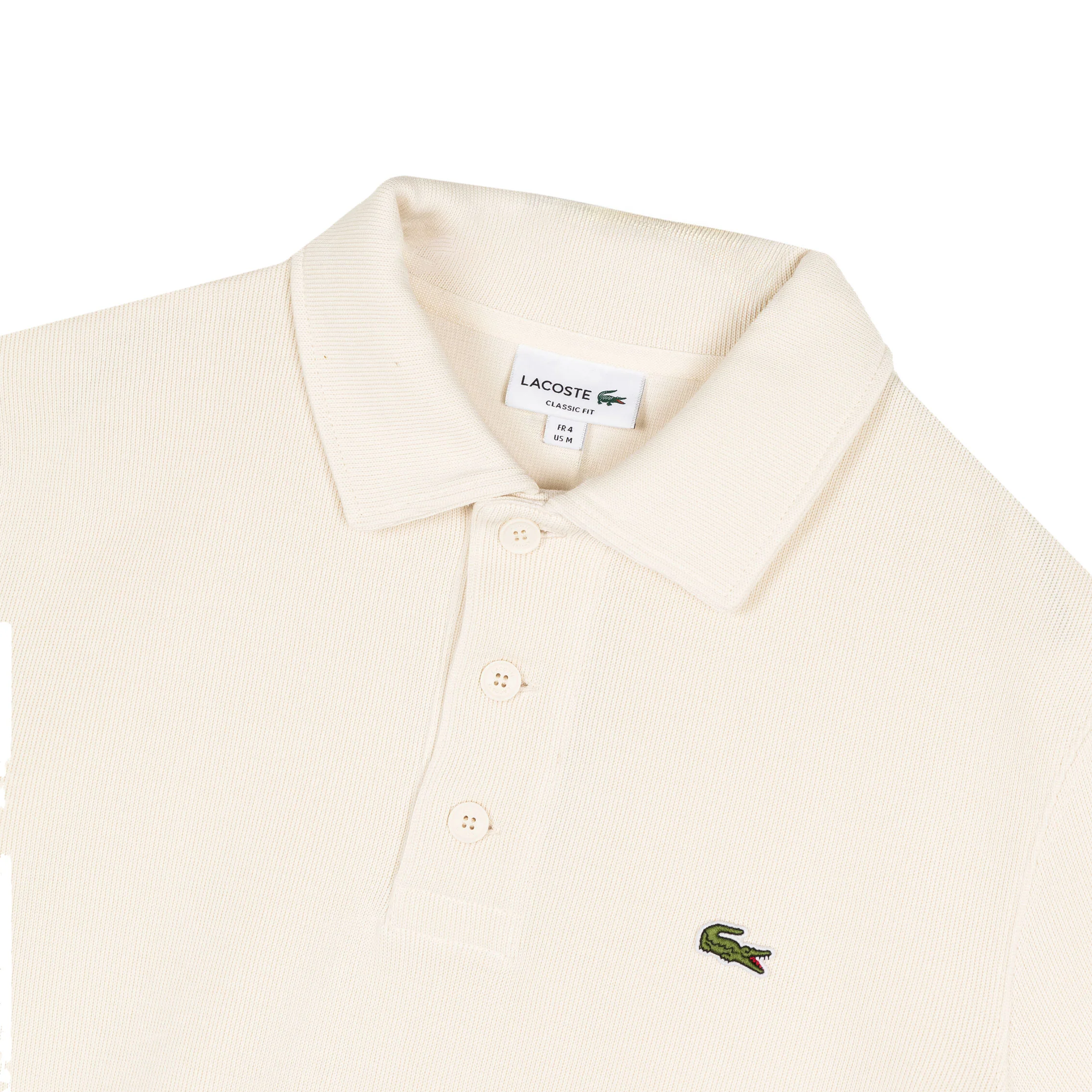 Lacoste Ribbed Cotton Polo Collar Sweatshirt - Image 2