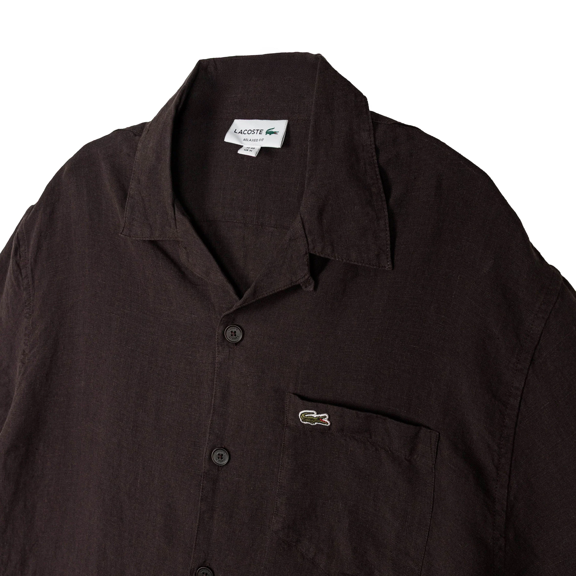 Lacoste	Relaxed Fit Linen Shirt - Image 2