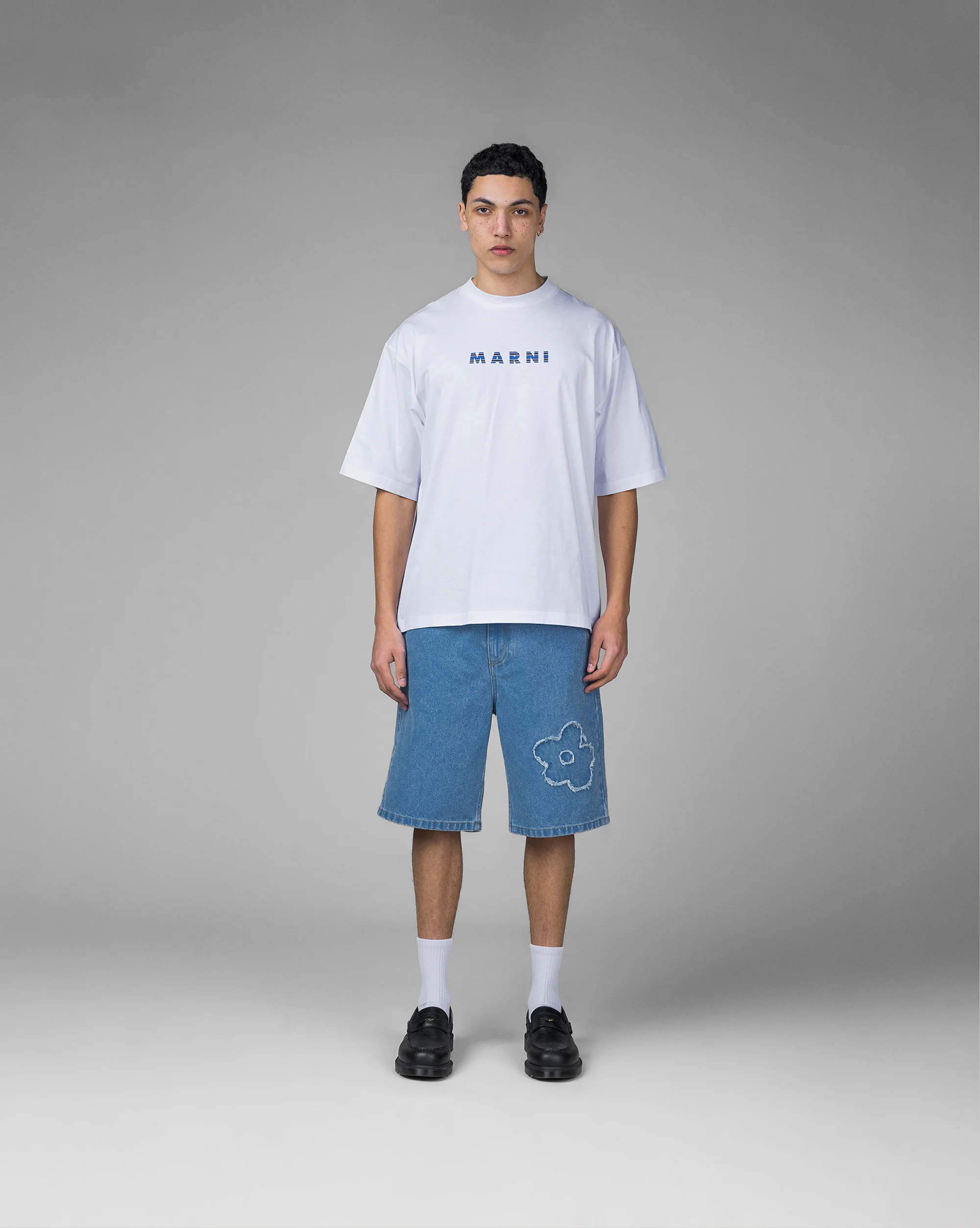 Marni Printed Stripes Logo T-Shirt - Image 2