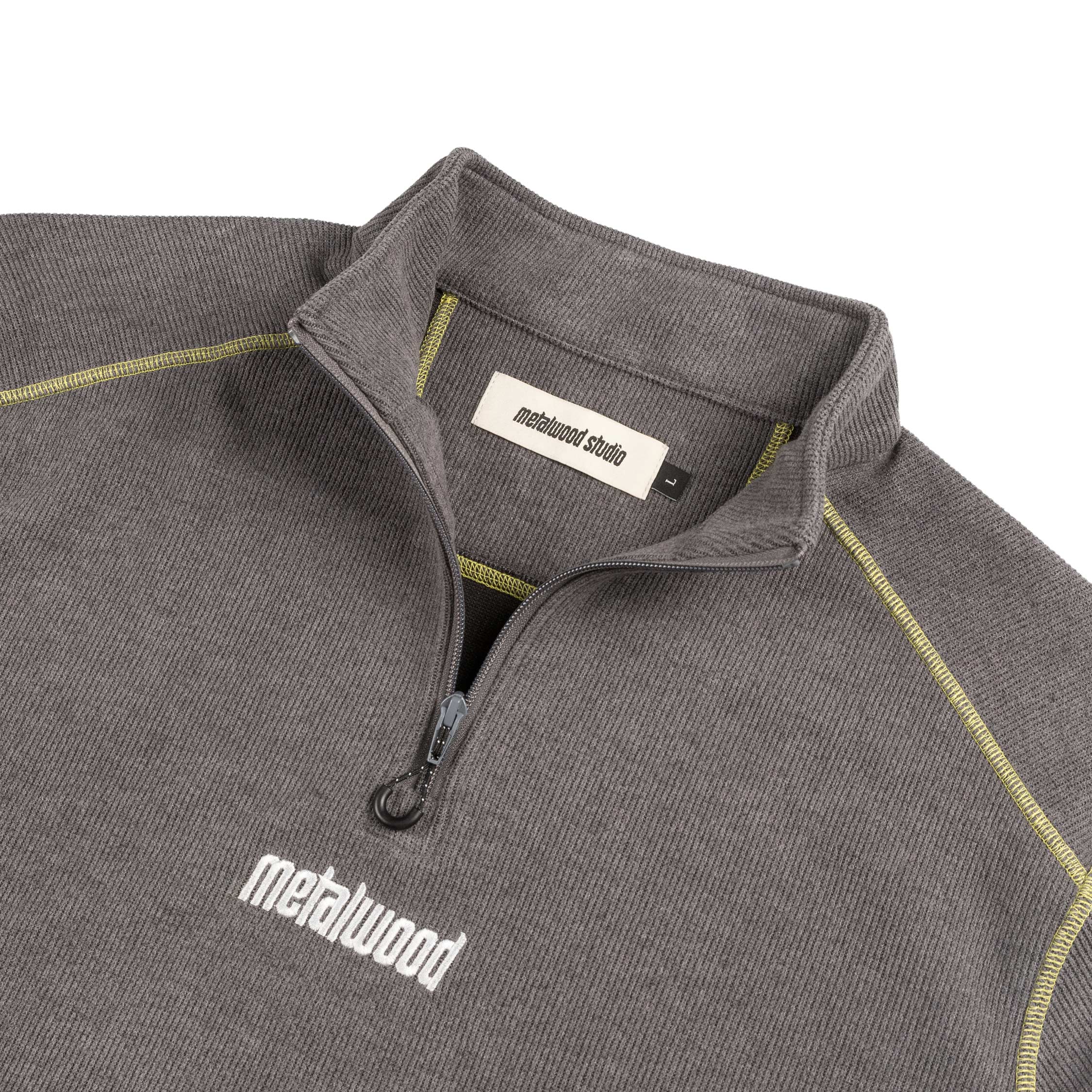 Metalwood Contrast Stitch 1/4 Zip Pullover - Image 2