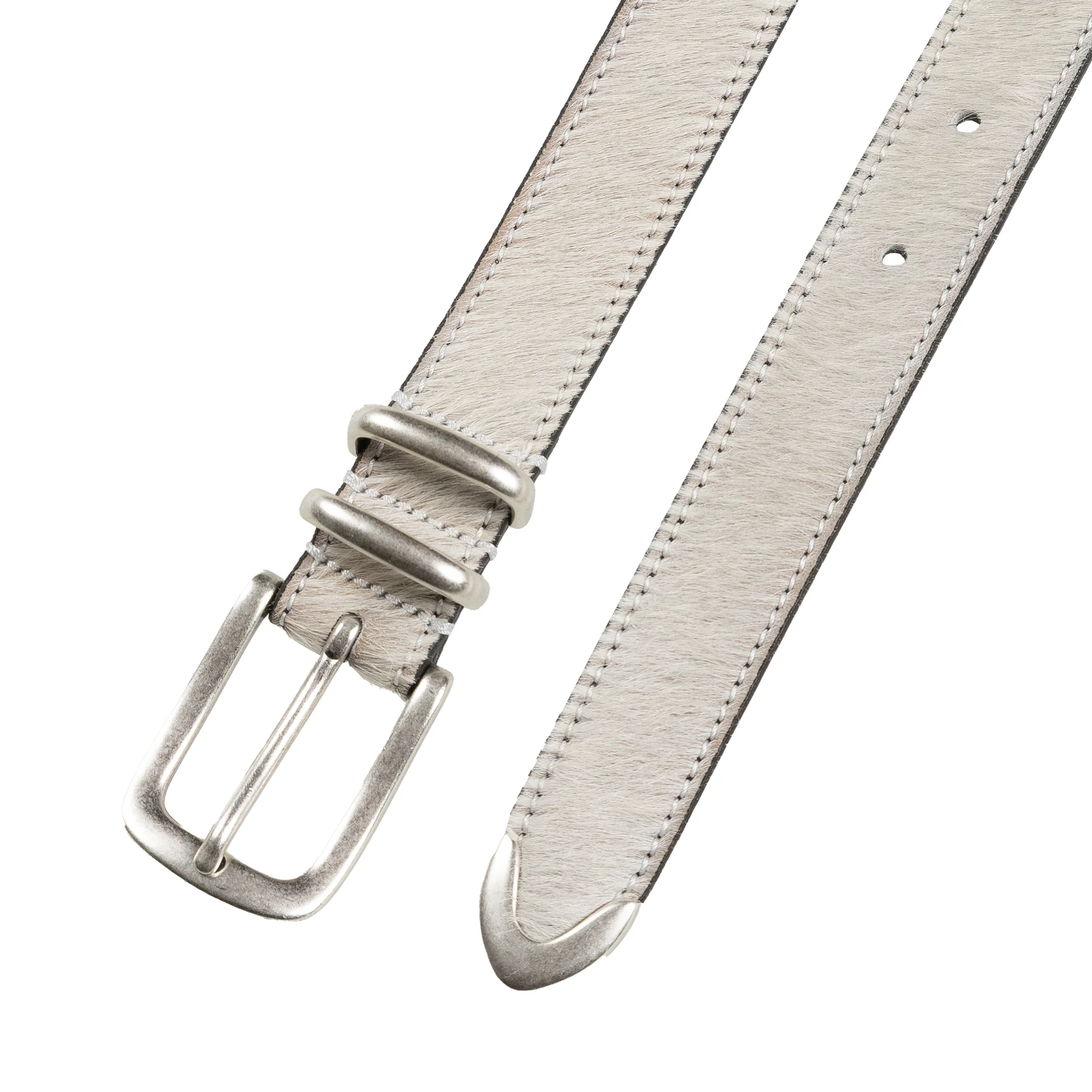 Molebo Refined Double Loop Ponyhair Belt - Image 2