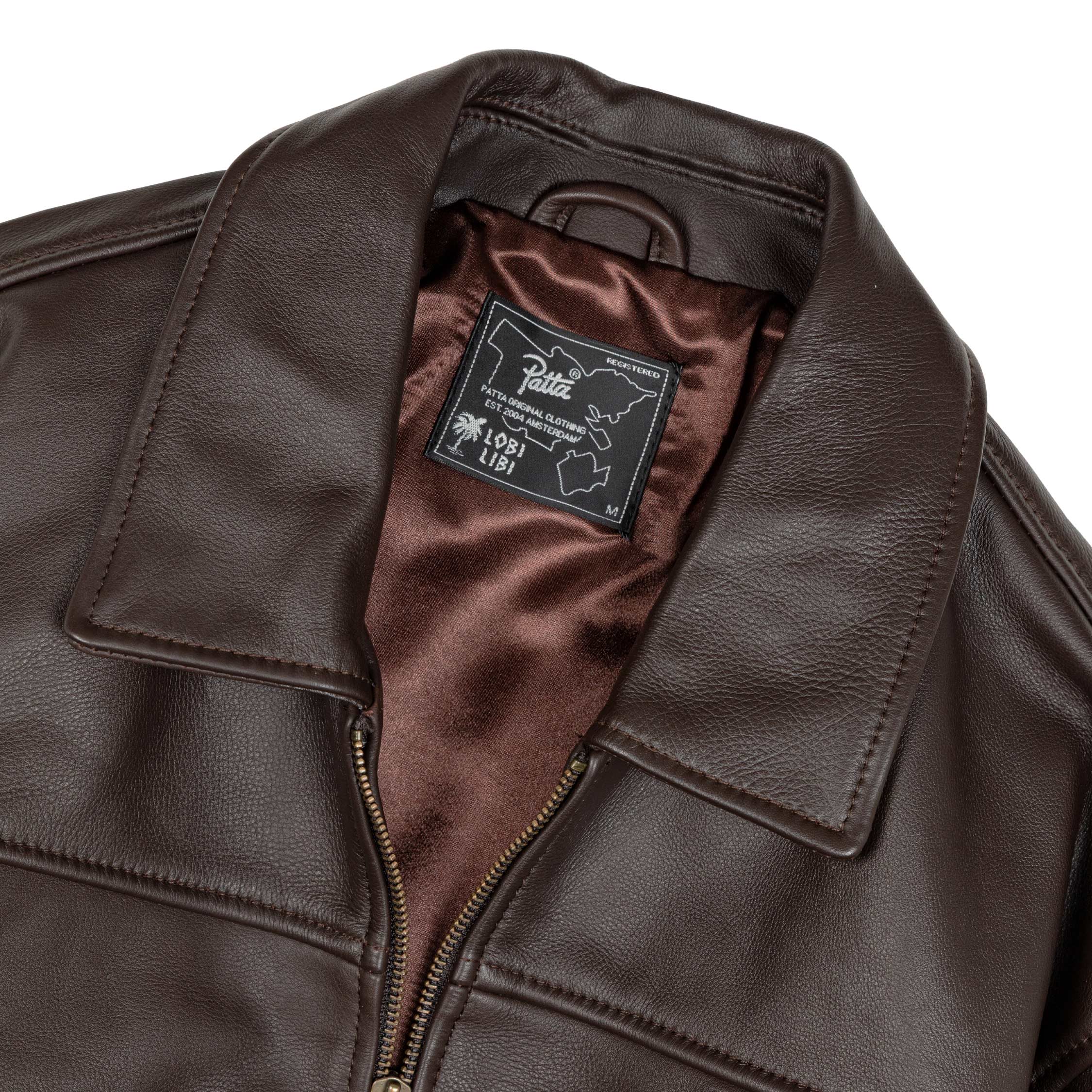 Patta Leather Bomber Jacket - Image 3