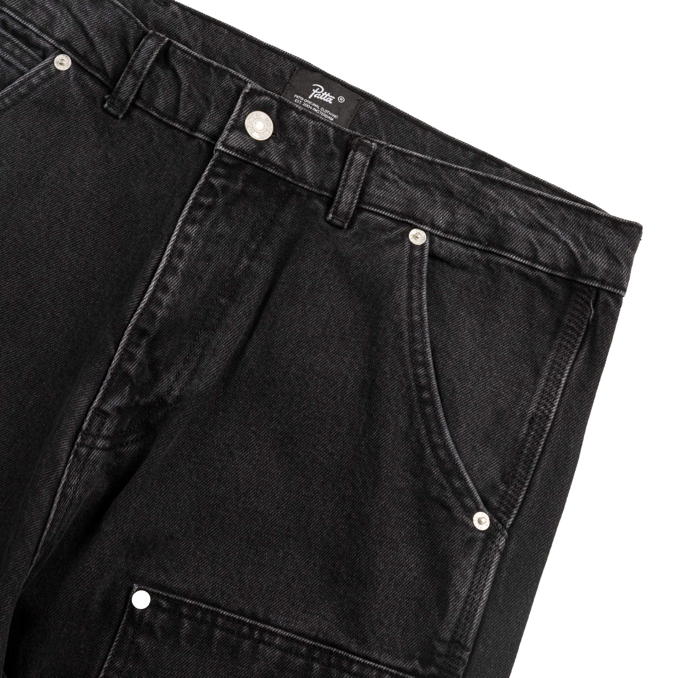 Patta Double Knee Cartoon Denim Pants - Image 3