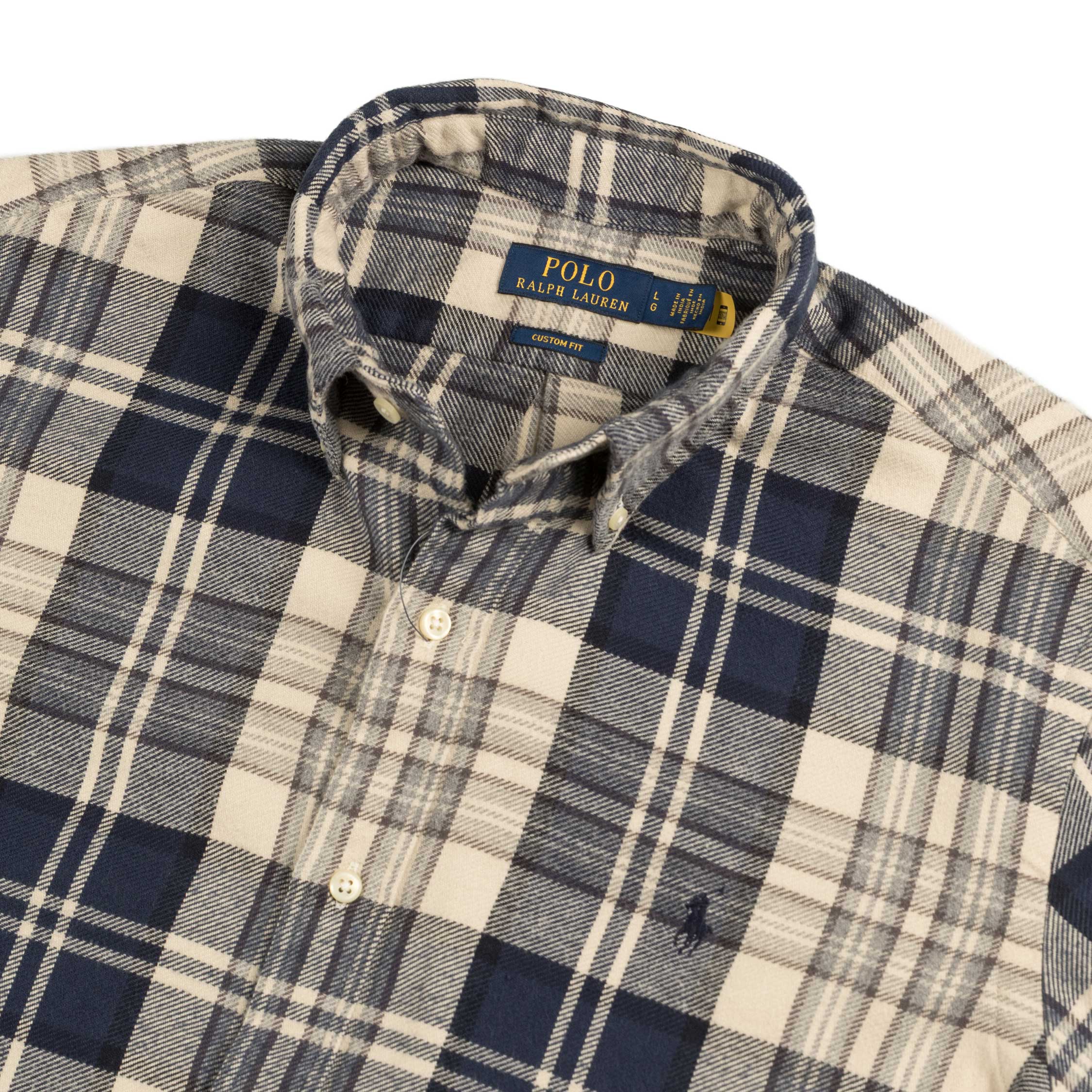 Polo Ralph Lauren Custom Fit Plaid Brushed Flannel Shirt - Image 4