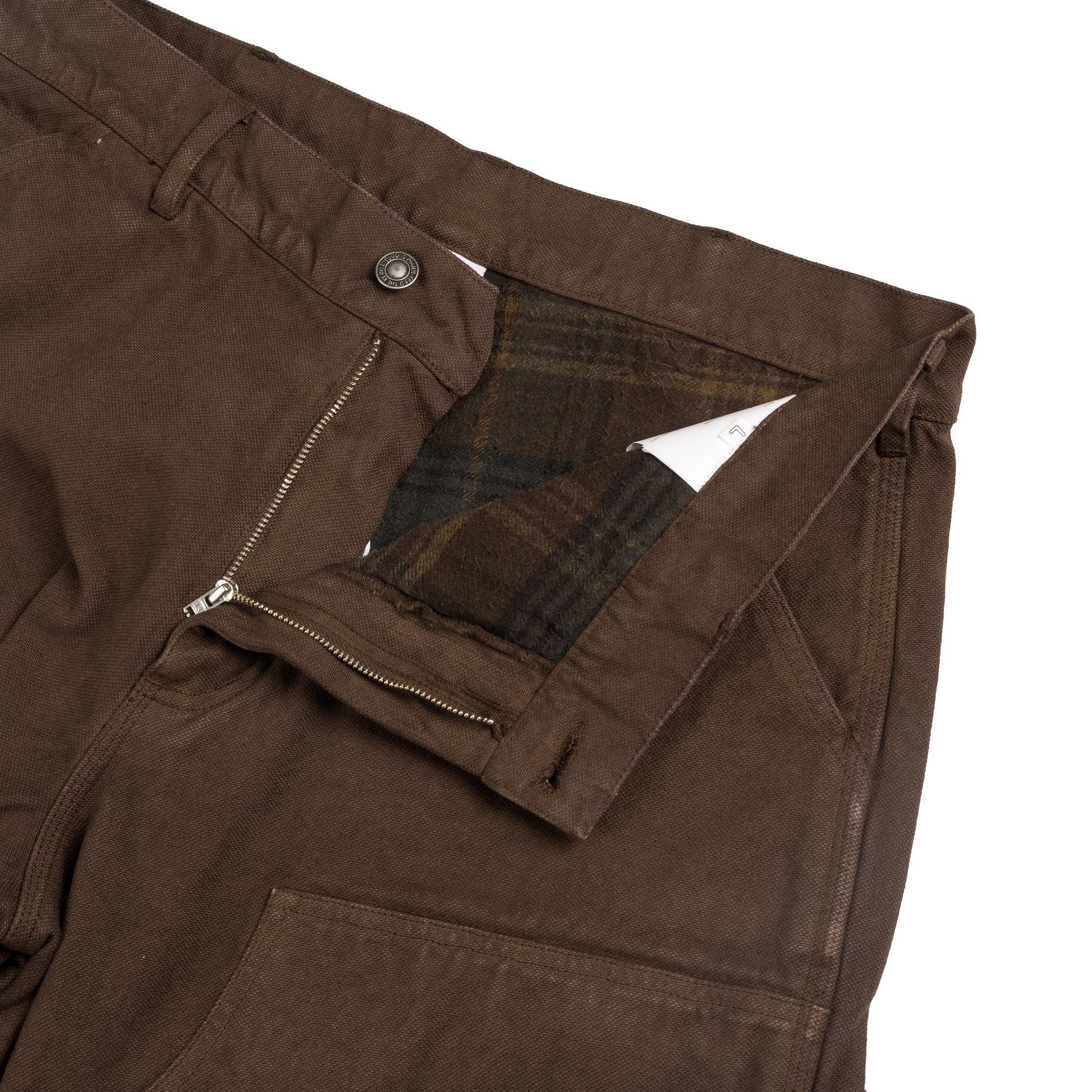 Sky High Farm Universe Flannel Lined Canvas Double Knee Pants Woven - Image 3